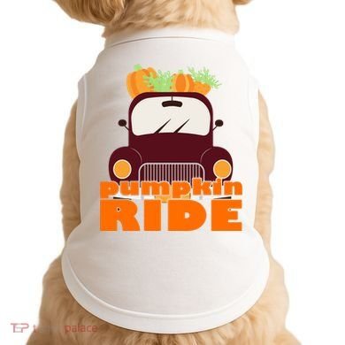 Pumpkin Ride October Fall Doggie Tank