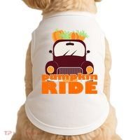 Pumpkin Ride October Fall Doggie Tank thumb 0