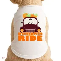 Pumpkin Ride October Fall Doggie Tank thumb 0
