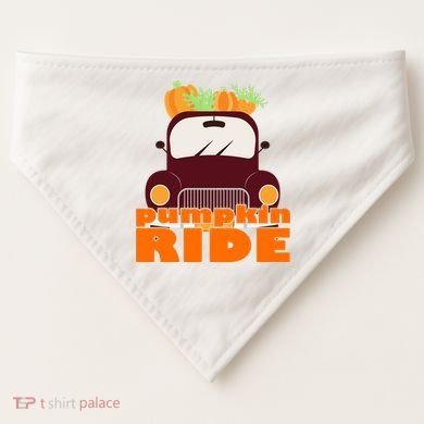 Pumpkin Ride October Fall USA-Made Doggie Bandana