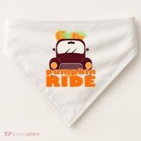 Pumpkin Ride October Fall USA-Made Doggie Bandana thumb 0