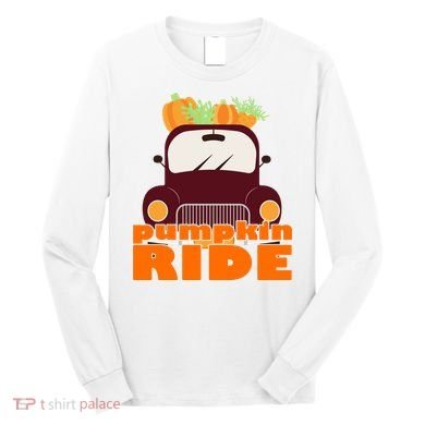 Pumpkin Ride October Fall Long Sleeve Shirt