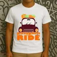 Pumpkin Ride October Fall T-Shirt thumb 3