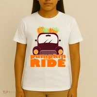 Pumpkin Ride October Fall T-Shirt thumb 4
