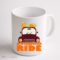 Pumpkin Ride October Fall Coffee Mug thumb 1