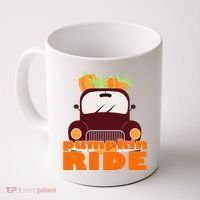 Pumpkin Ride October Fall Coffee Mug thumb 0