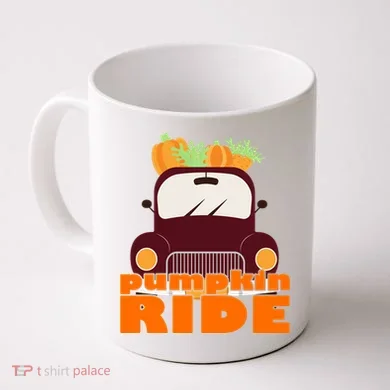 Pumpkin Ride October Fall Coffee Mug