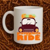 Pumpkin Ride October Fall Coffee Mug thumb 2