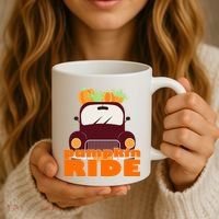 Pumpkin Ride October Fall Coffee Mug thumb 3