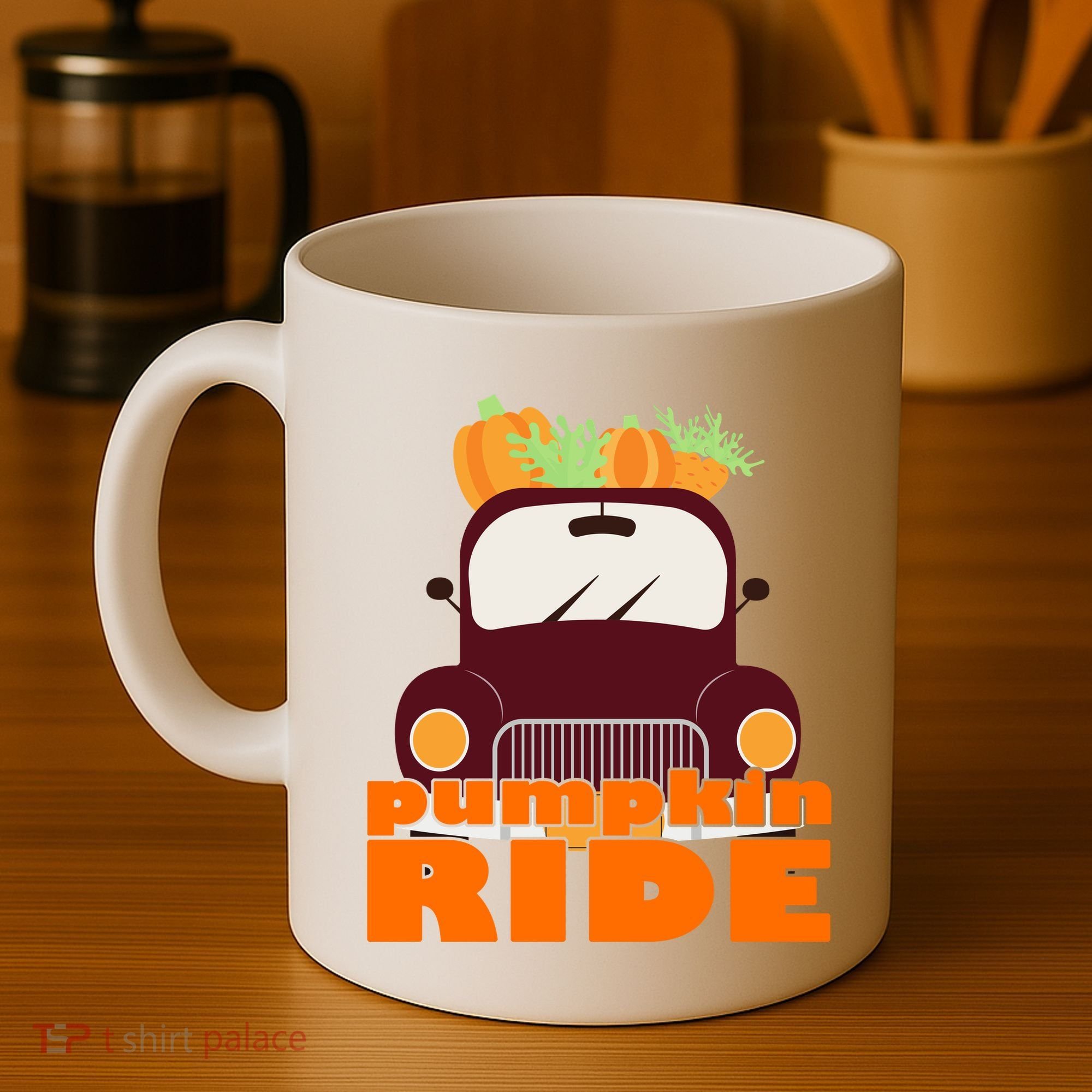 Pumpkin Ride October Fall Coffee Mug