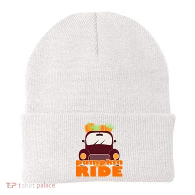 Pumpkin Ride October Fall Beanie