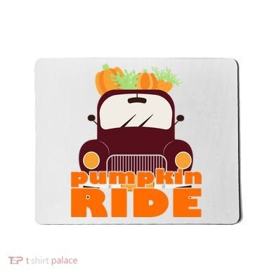 Pumpkin Ride October Fall Mousepad