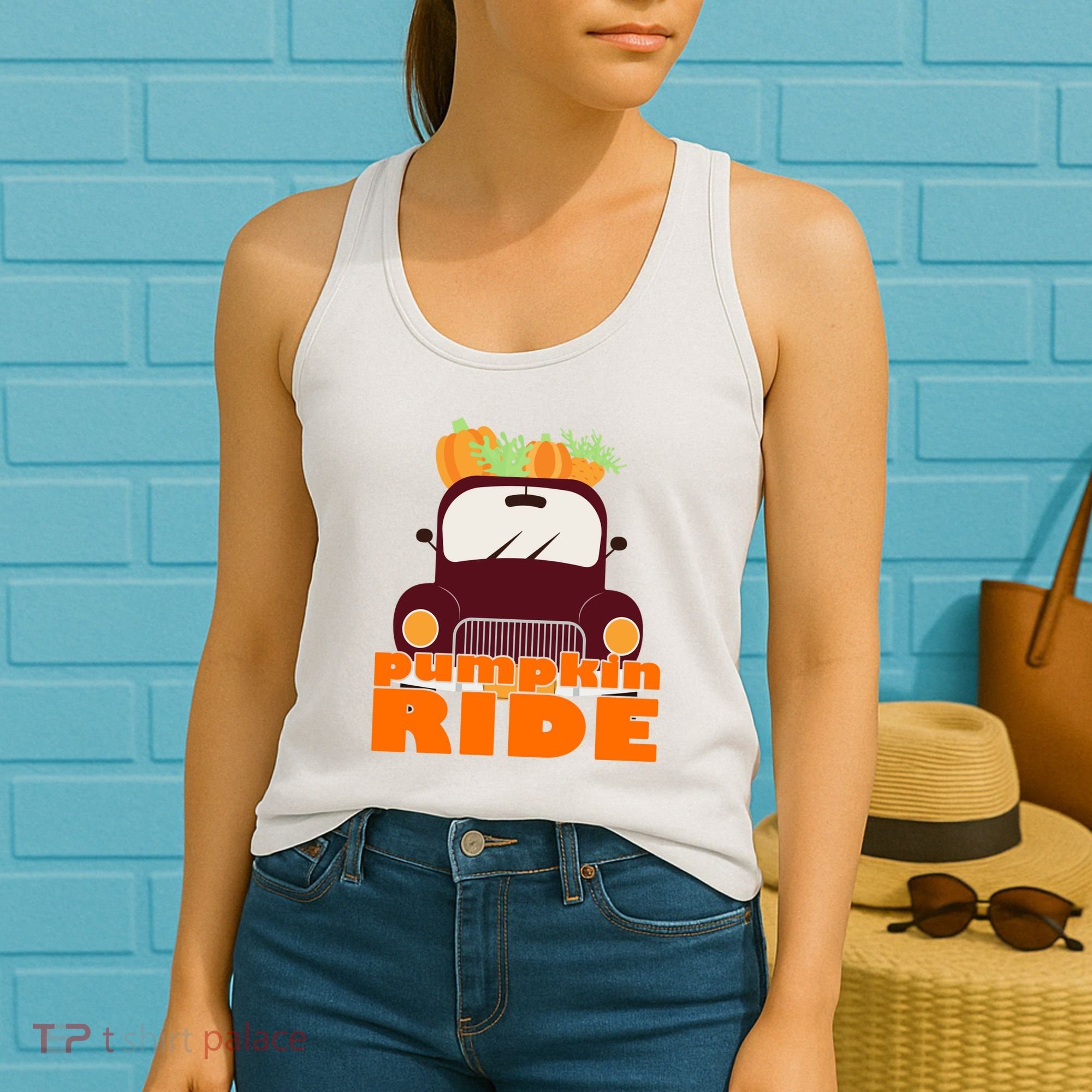Pumpkin Ride October Fall Women's Tank Top
