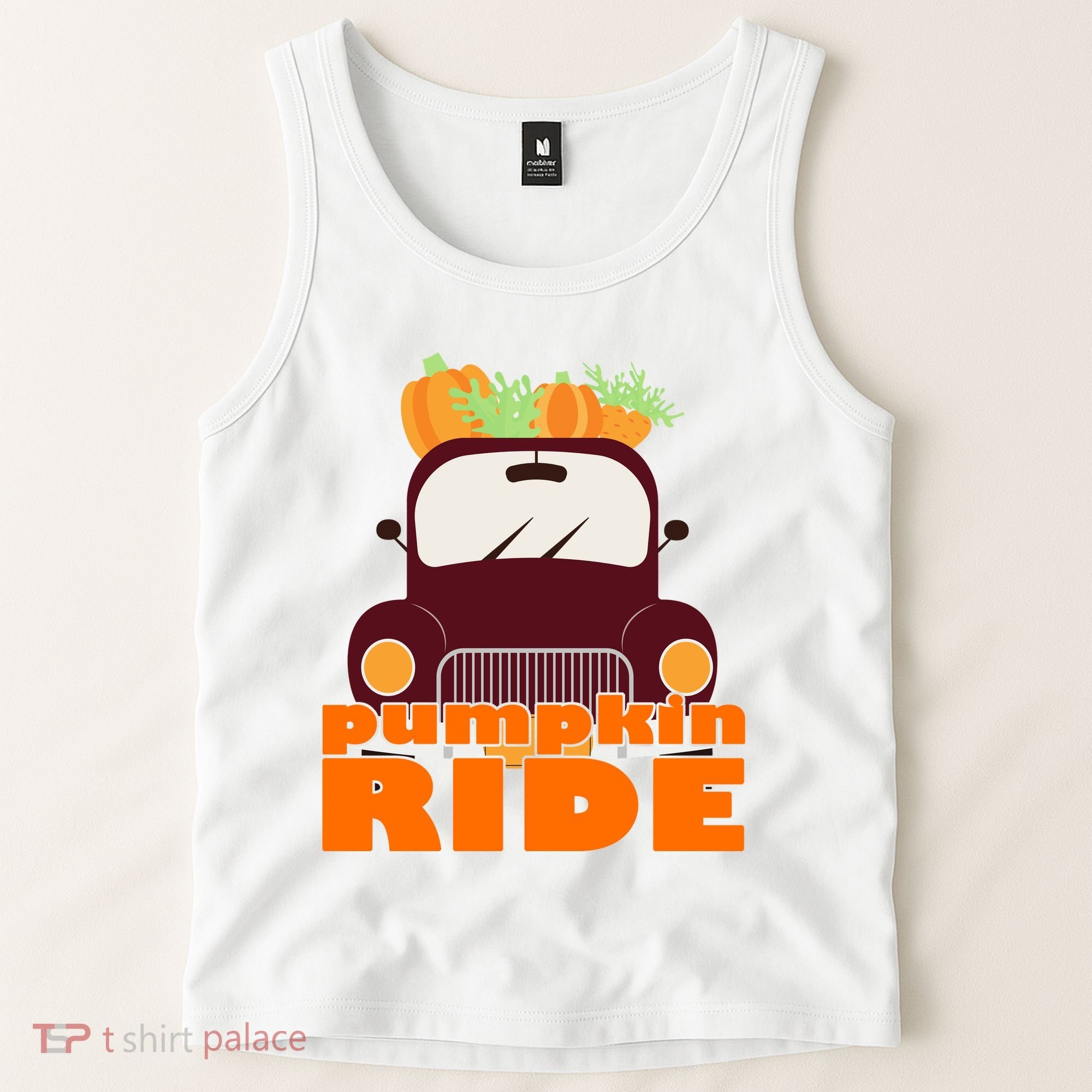 Pumpkin Ride October Fall Tank Top