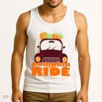 Pumpkin Ride October Fall Tank Top thumb 3