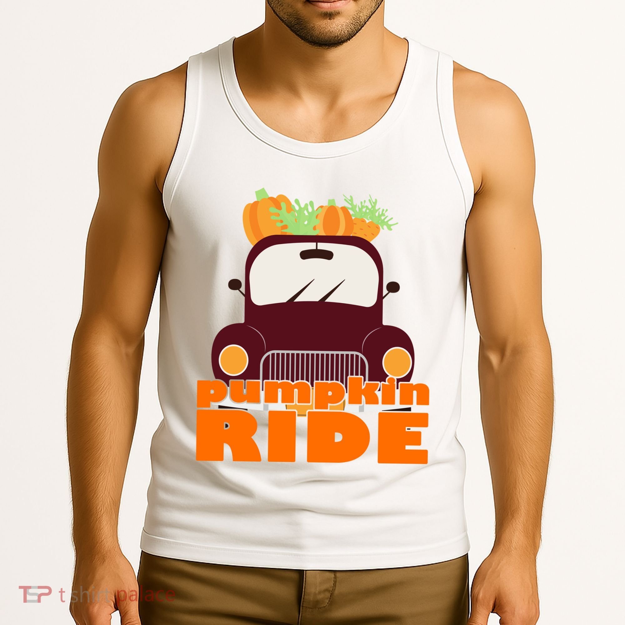 Pumpkin Ride October Fall Tank Top