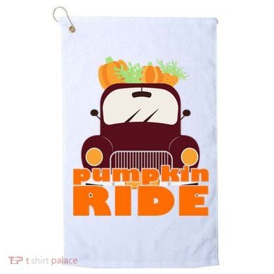 Pumpkin Ride October Fall Golf Towel