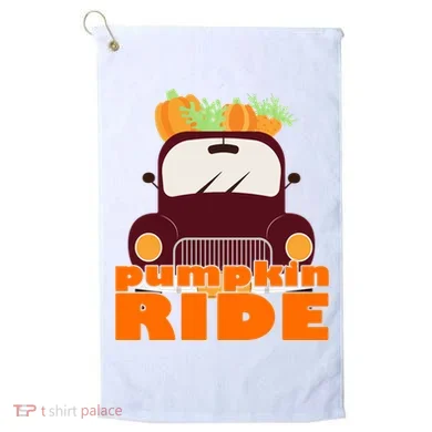 Pumpkin Ride October Fall Golf Towel