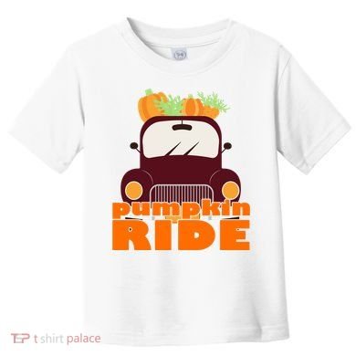 Pumpkin Ride October Fall Toddler T-Shirt