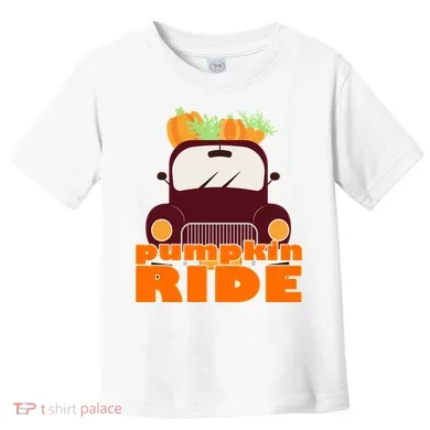 Pumpkin Ride October Fall Toddler T-Shirt