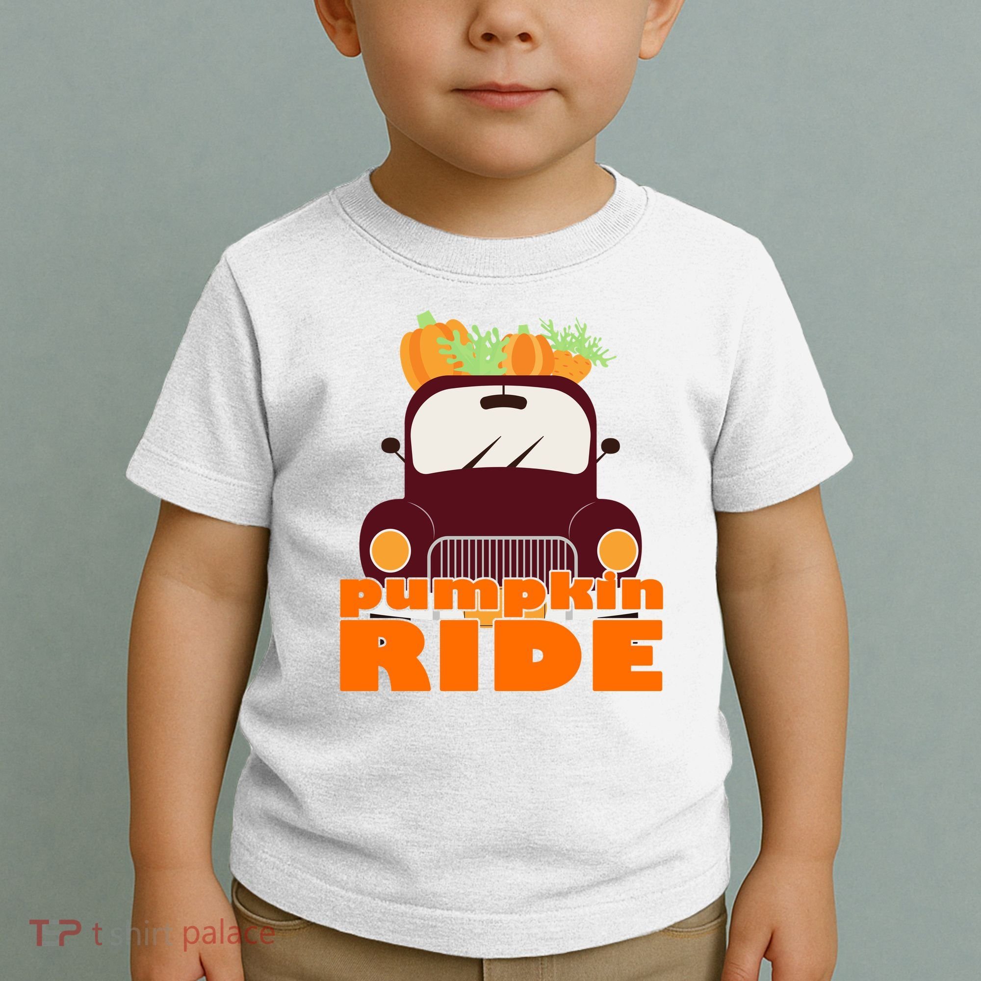 Pumpkin Ride October Fall Toddler T-Shirt