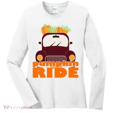 Pumpkin Ride October Fall Women's Long Sleeve Shirt