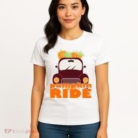Pumpkin Ride October Fall Women's T-Shirt thumb 4