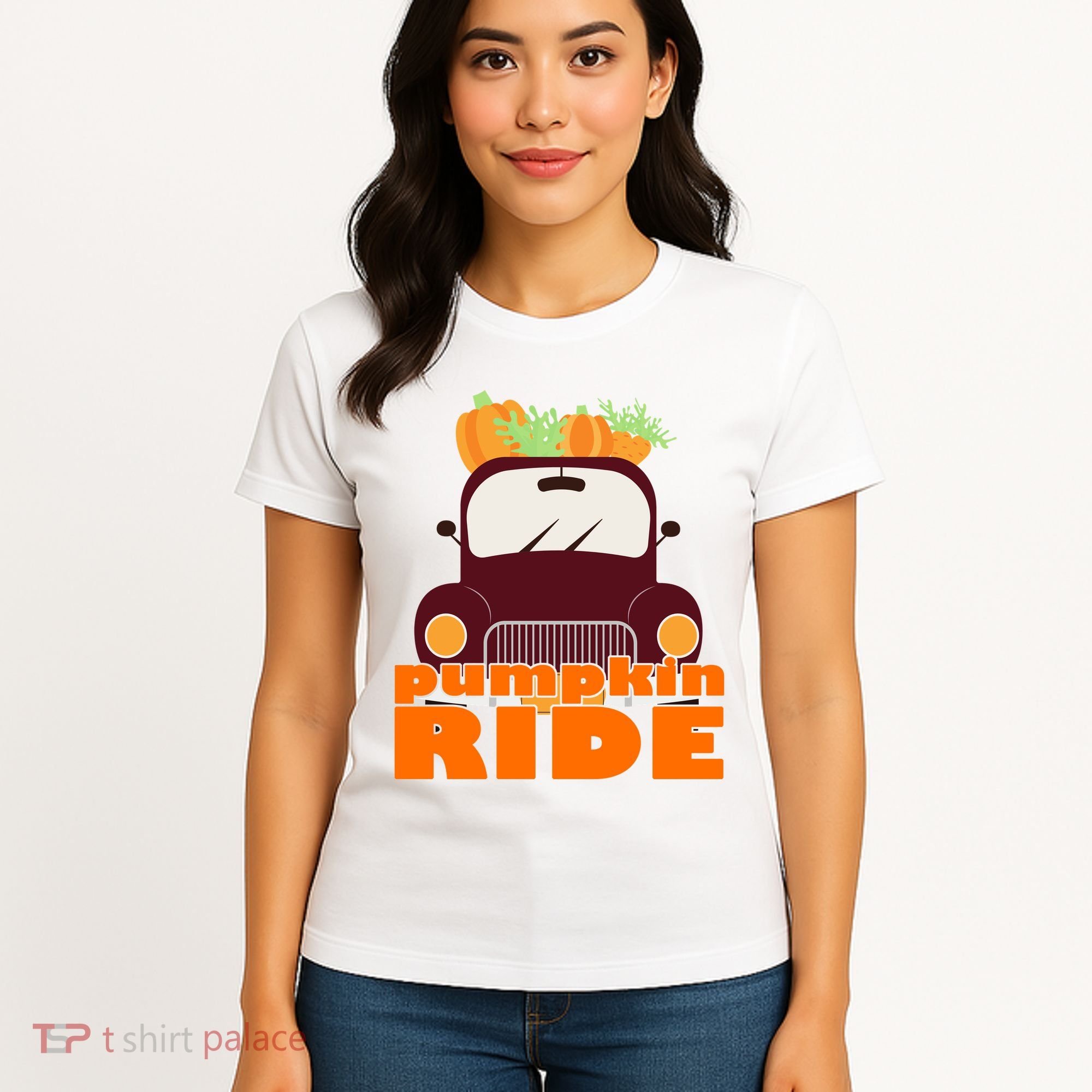 Pumpkin Ride October Fall Women's T-Shirt