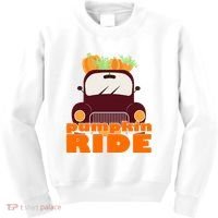 Pumpkin Ride October Fall Kids Sweatshirt thumb 0