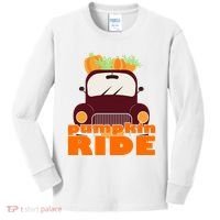 Pumpkin Ride October Fall Kids Long Sleeve Shirt thumb 0