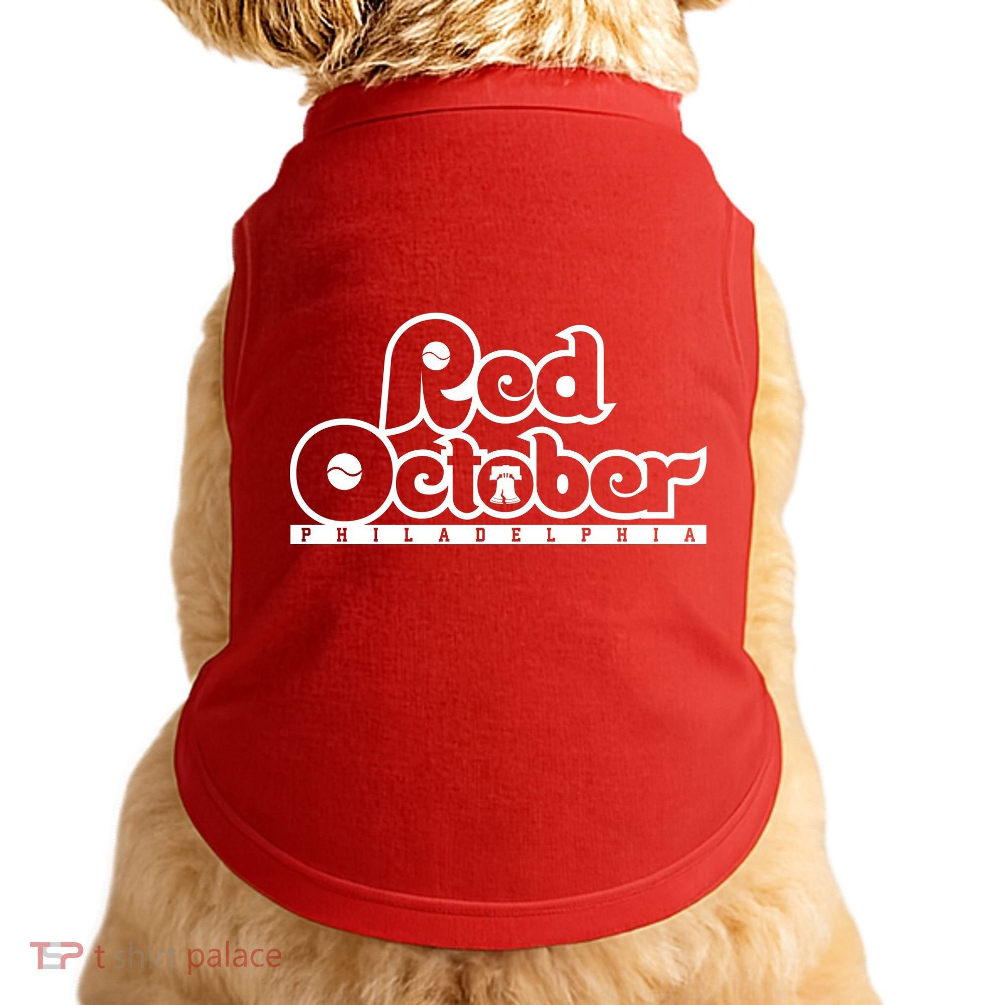 Philly Red October Philadelphia Baseball Doggie Tank