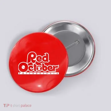 Philly Red October Philadelphia Baseball Button
