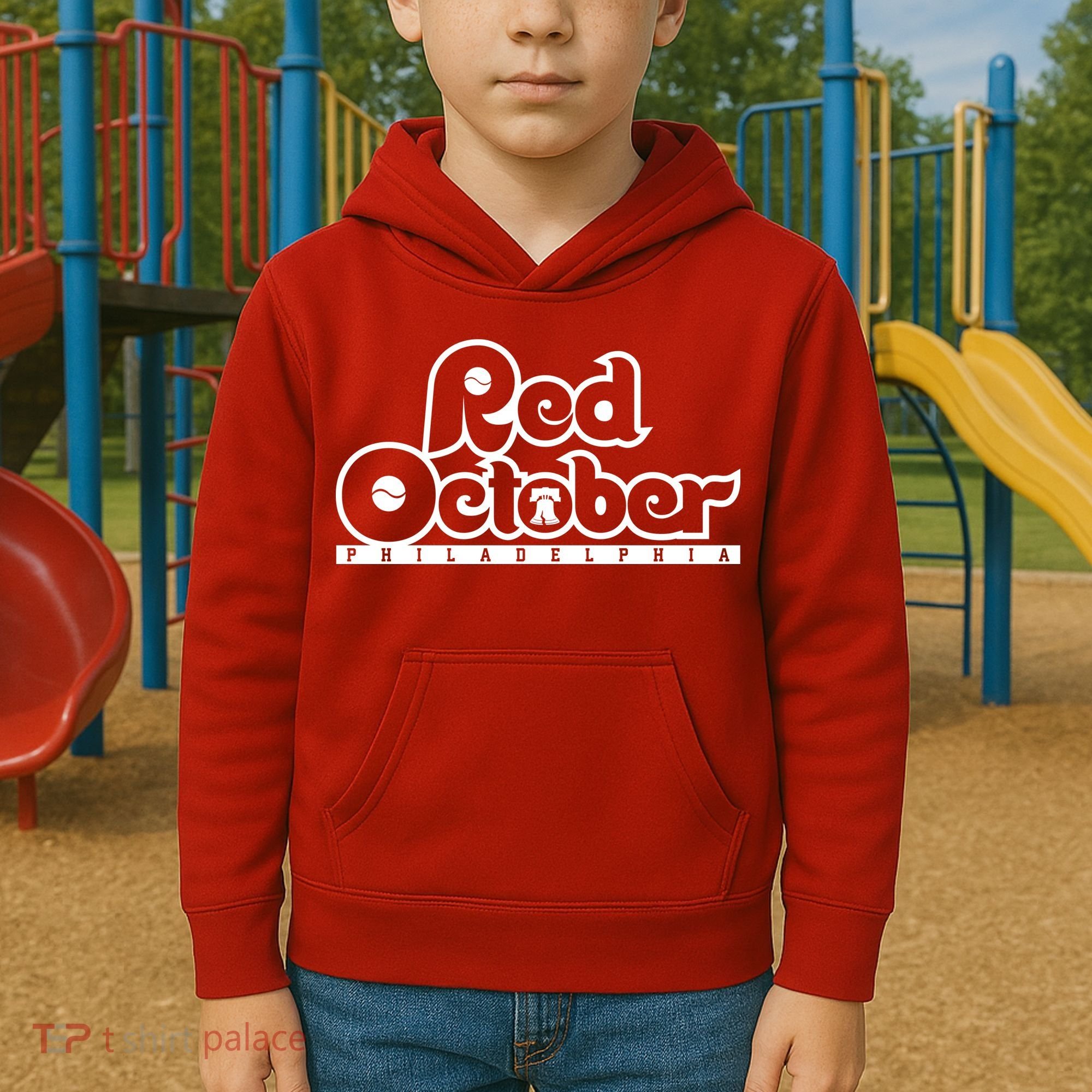 Philly Red October Philadelphia Baseball Kids Hoodie