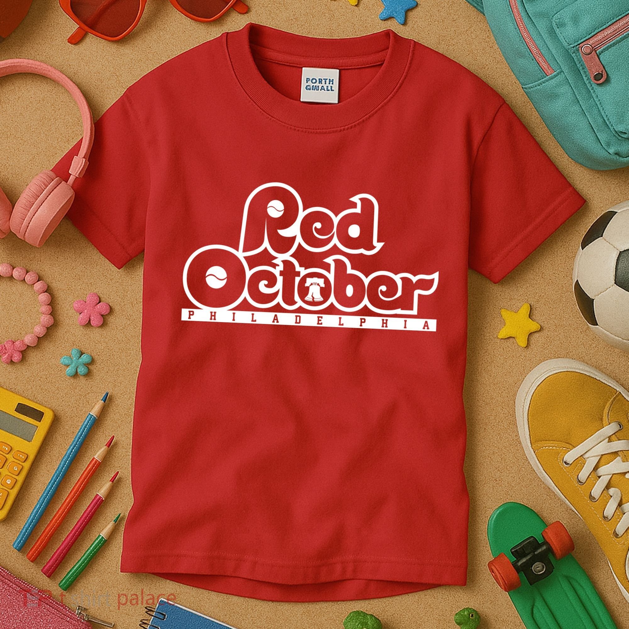 Philly Red October Philadelphia Baseball Kids T-Shirt