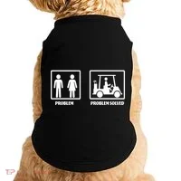 Problem Solved Golf Wife Funny Doggie Tank thumb 0