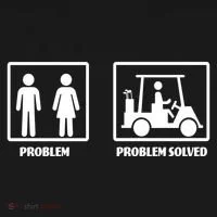 Problem Solved Golf Wife Funny Doggie Tank thumb 4