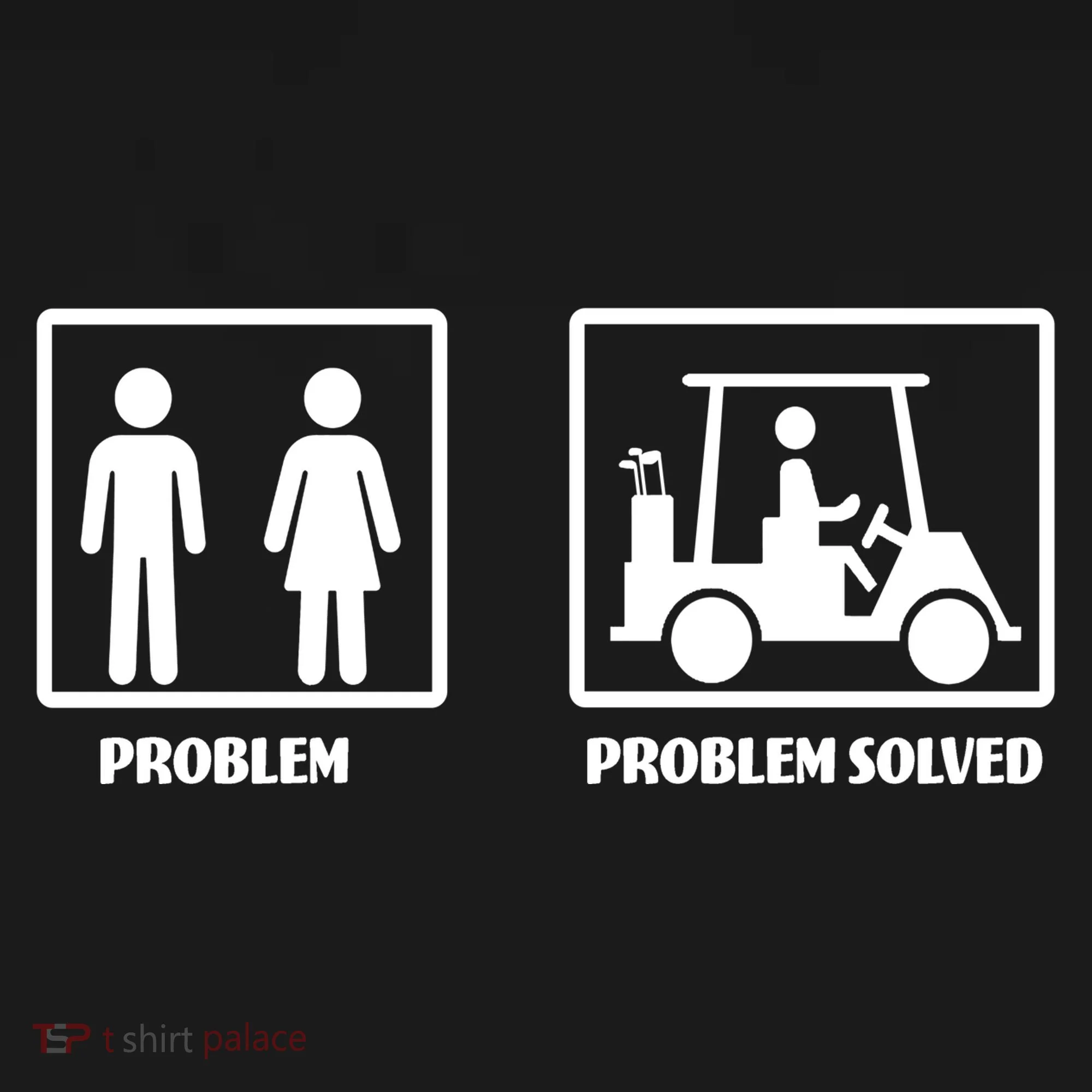 Problem Solved Golf Wife Funny Doggie Tank
