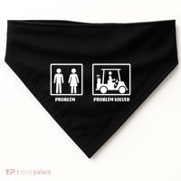 Problem Solved Golf Wife Funny USA-Made Doggie Bandana thumb 0
