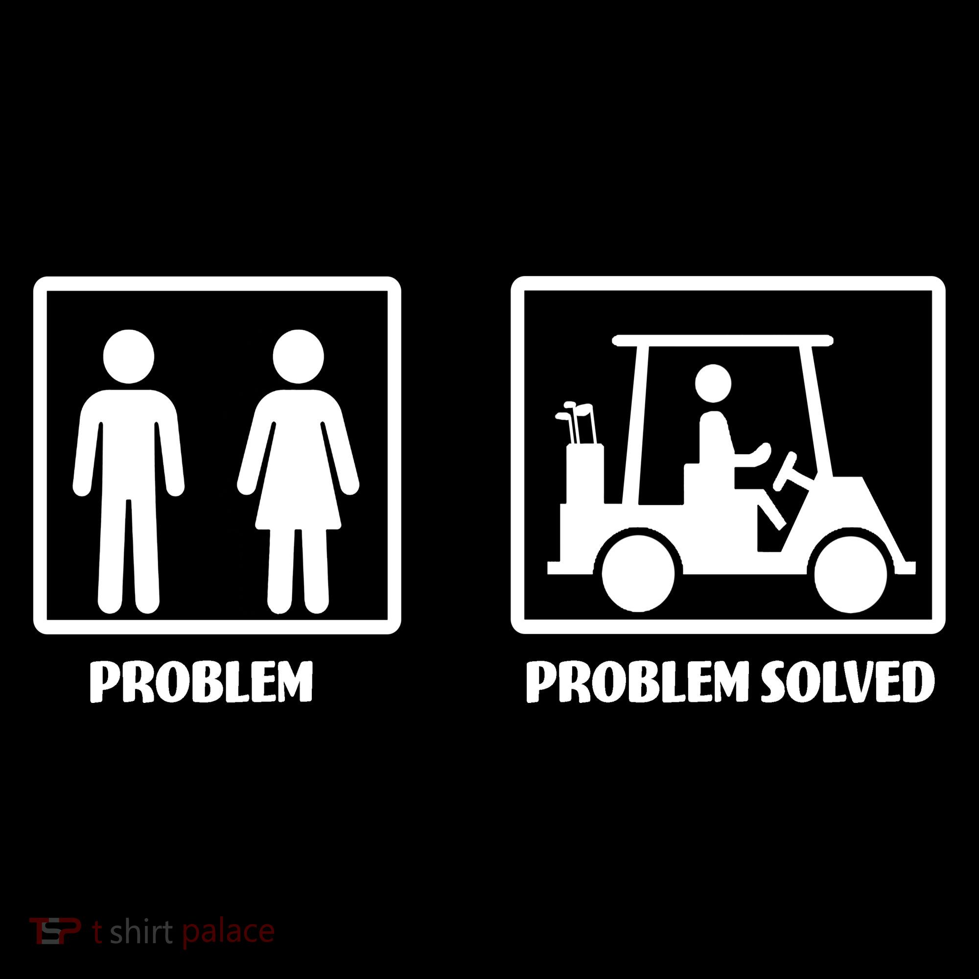 Problem Solved Golf Wife Funny Apron