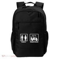 Problem Solved Golf Wife Funny Backpack thumb 0