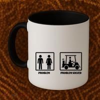 Problem Solved Golf Wife Funny Coffee Mug thumb 2