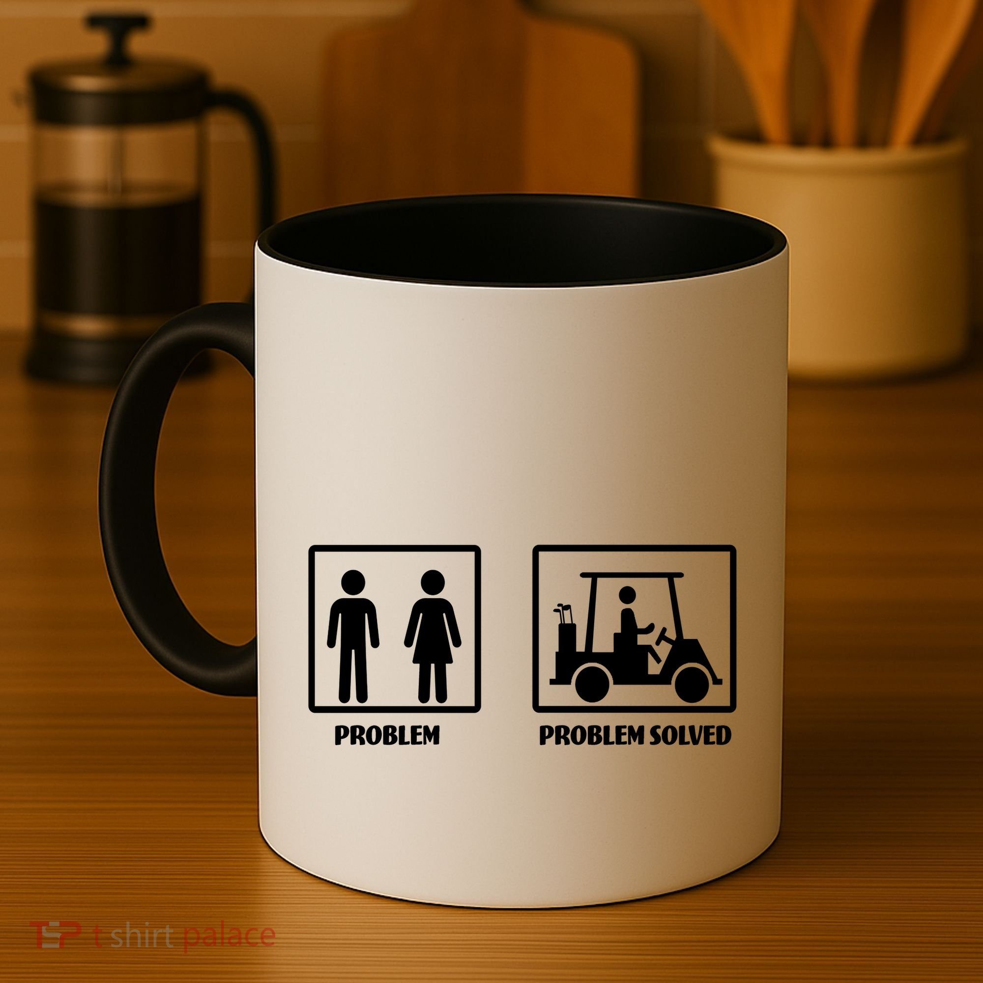 Problem Solved Golf Wife Funny Coffee Mug