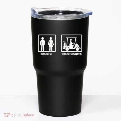Problem Solved Golf Wife Funny Tumbler