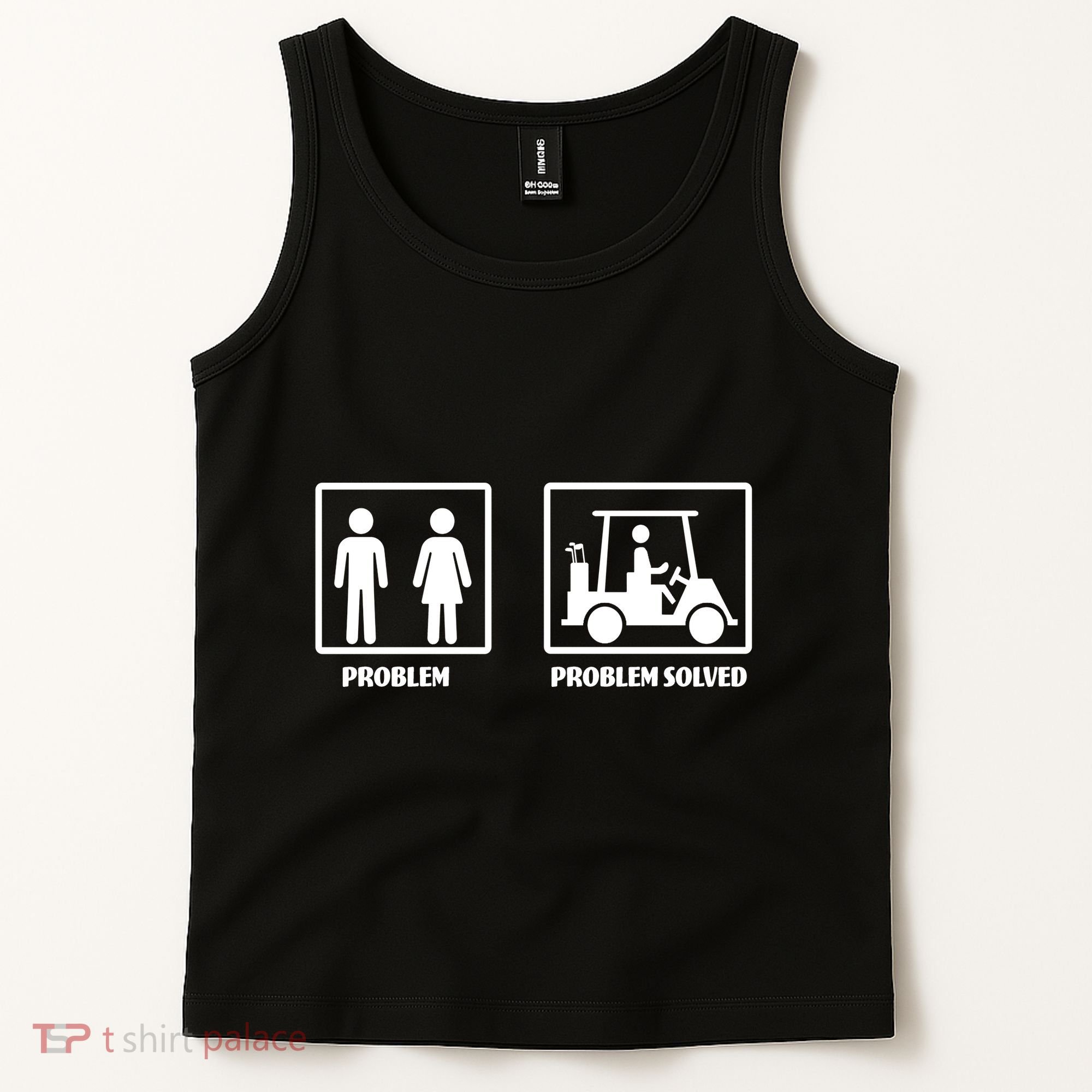 Problem Solved Golf Wife Funny Tank Top