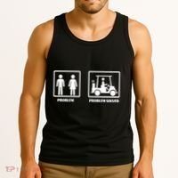 Problem Solved Golf Wife Funny Tank Top thumb 3