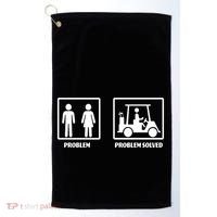 Problem Solved Golf Wife Funny Golf Towel thumb 0
