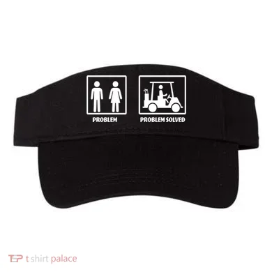 Problem Solved Golf Wife Funny Visor