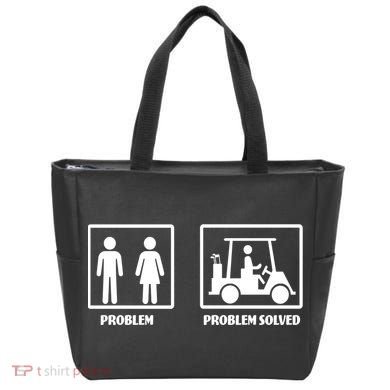 Problem Solved Golf Wife Funny Tote Bag