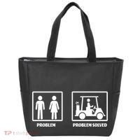 Problem Solved Golf Wife Funny Tote Bag thumb 0