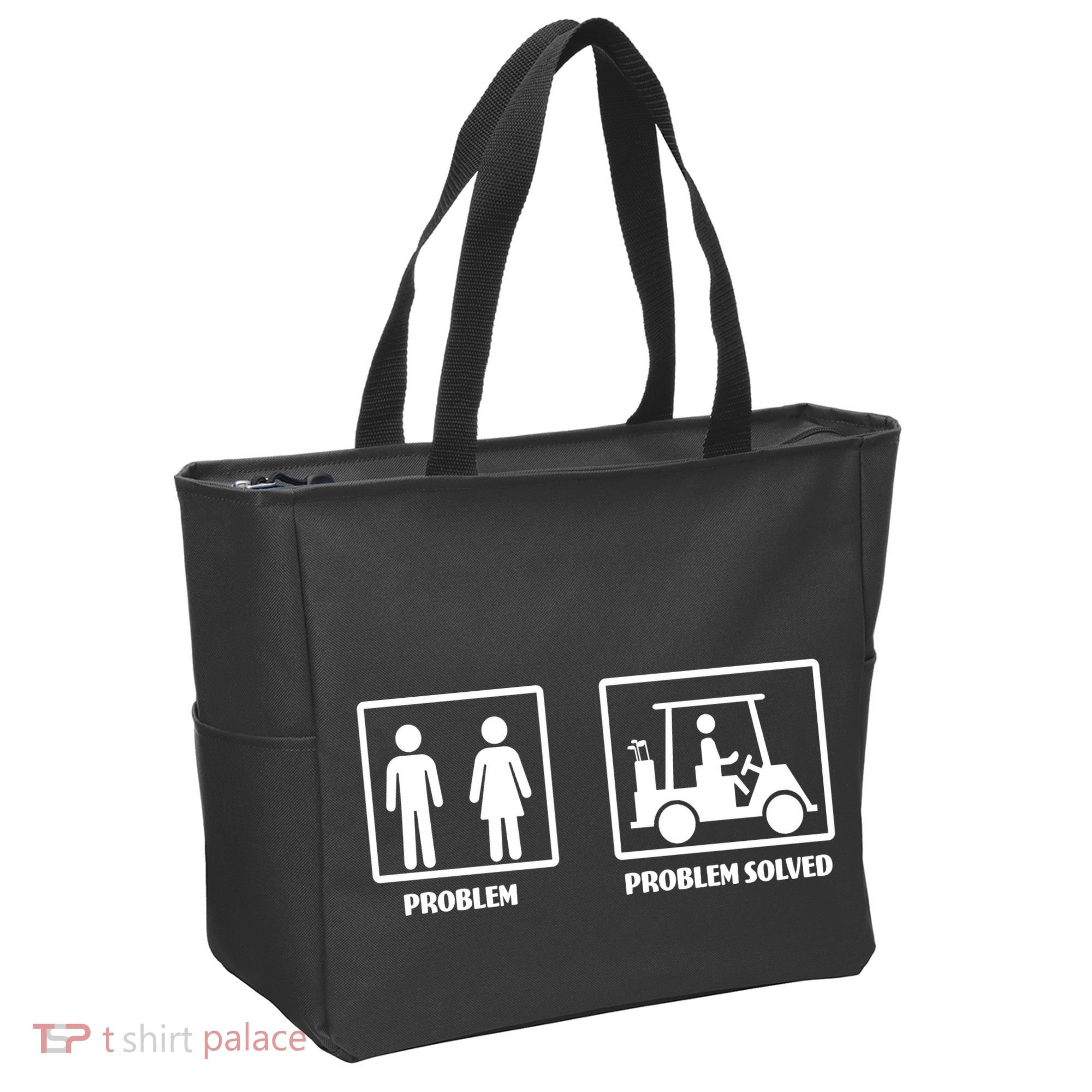 Problem Solved Golf Wife Funny Tote Bag